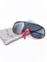 Christian Dior Red Framed Shield Sunglasses Accessory arcadeshops.com