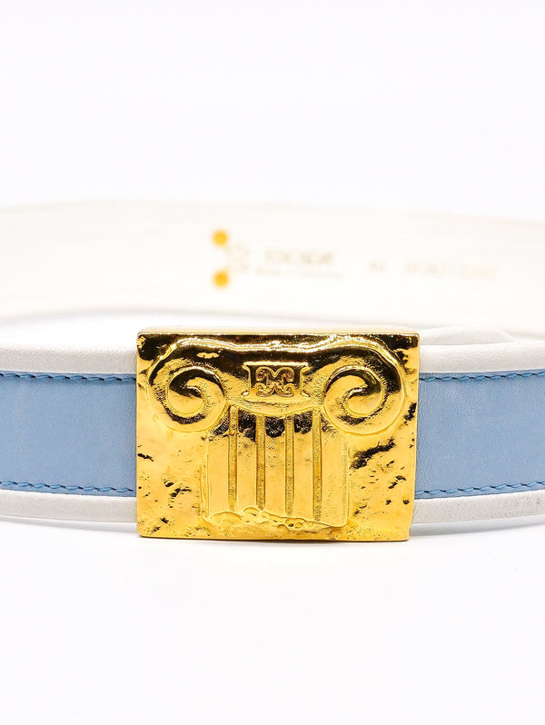 Escada Leather Belt with Column Motif Accessory arcadeshops.com