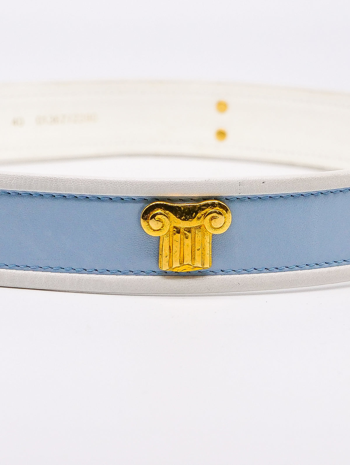 Escada Leather Belt with Column Motif display picture 3