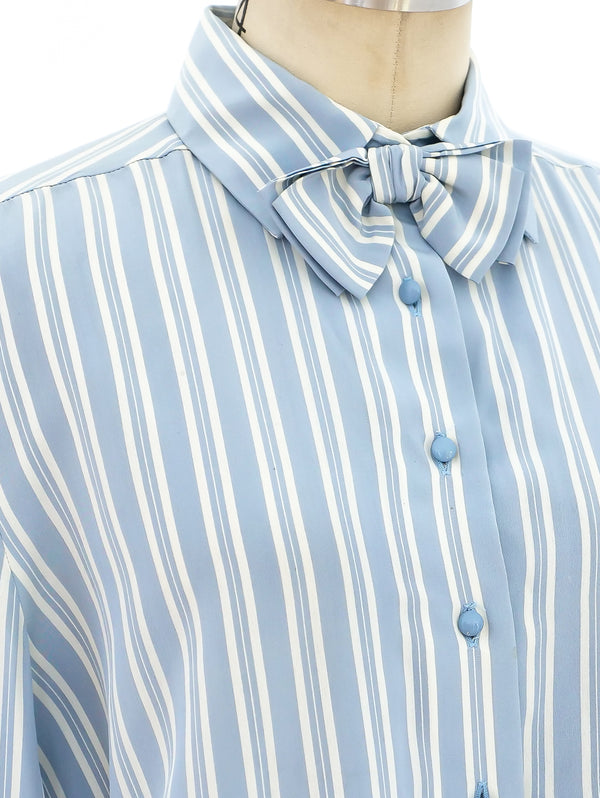 Nina Ricci Striped Silk Blouse Top arcadeshops.com