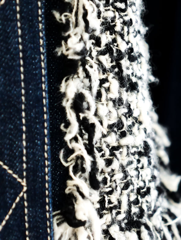 Gianfranco Ferre Tweed Denim Jacket Jacket arcadeshops.com