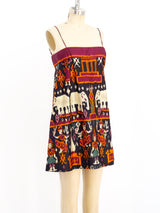 Anne Klein Elephant Ikat Print Mini Dress Dress arcadeshops.com