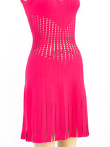 Alaia Fuchsia Fringe Dress Dress arcadeshops.com