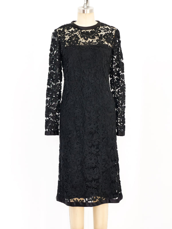 Yves Saint Laurent Floral Lace Crochet Dress Dress arcadeshops.com