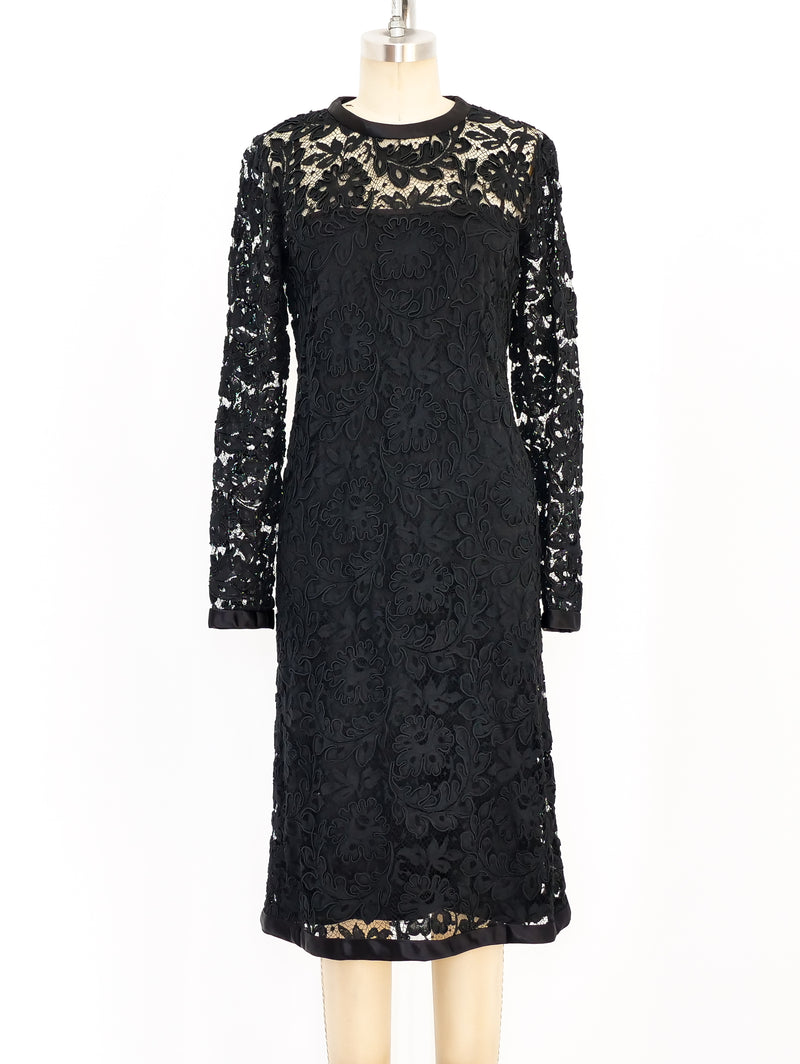 Yves Saint Laurent Floral Lace Crochet Dress Dress arcadeshops.com