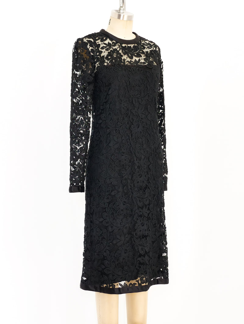 Yves Saint Laurent Floral Lace Crochet Dress Dress arcadeshops.com
