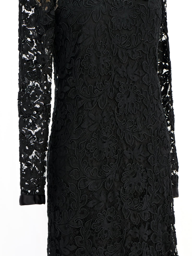 Yves Saint Laurent Floral Lace Crochet Dress Dress arcadeshops.com