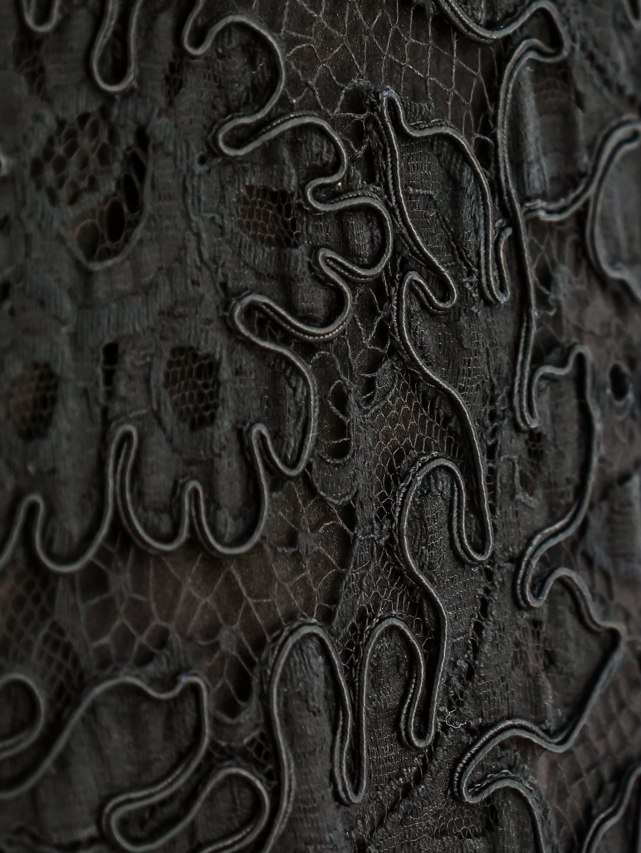 Yves Saint Laurent Floral Lace Crochet Dress