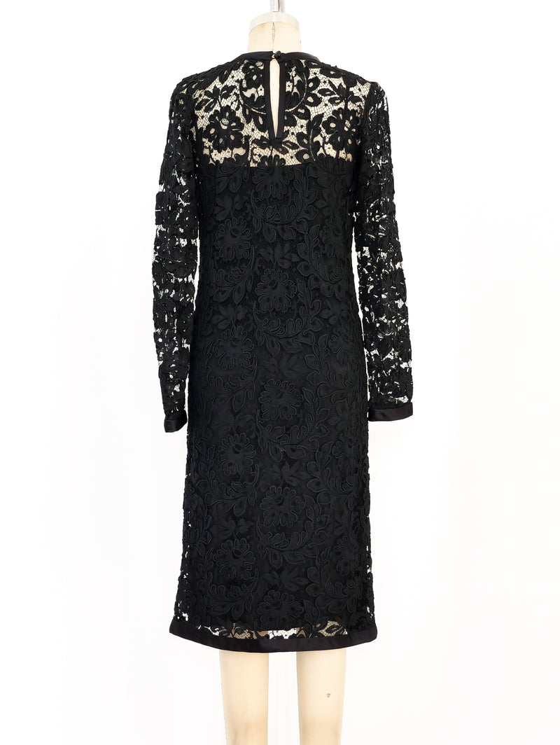Yves Saint Laurent Floral Lace Crochet Dress Dress arcadeshops.com