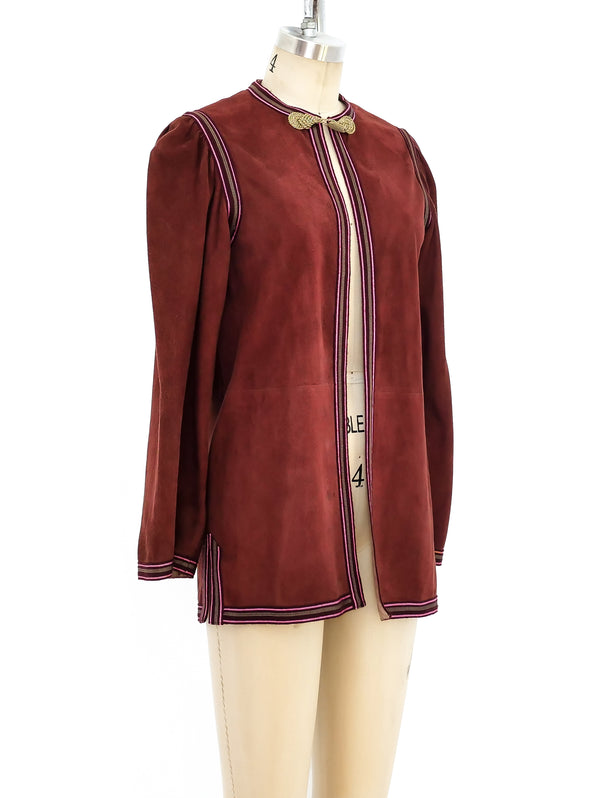 Charles Gallay Suede Tunic Style Jacket Jacket arcadeshops.com