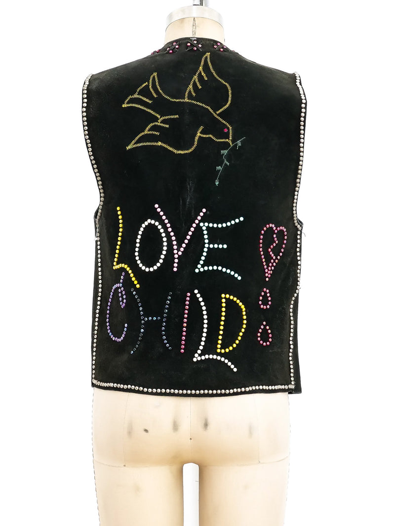 Love Child Studded Suede Vest Jacket arcadeshops.com