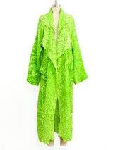 Acid Green Silk Duster Jacket arcadeshops.com