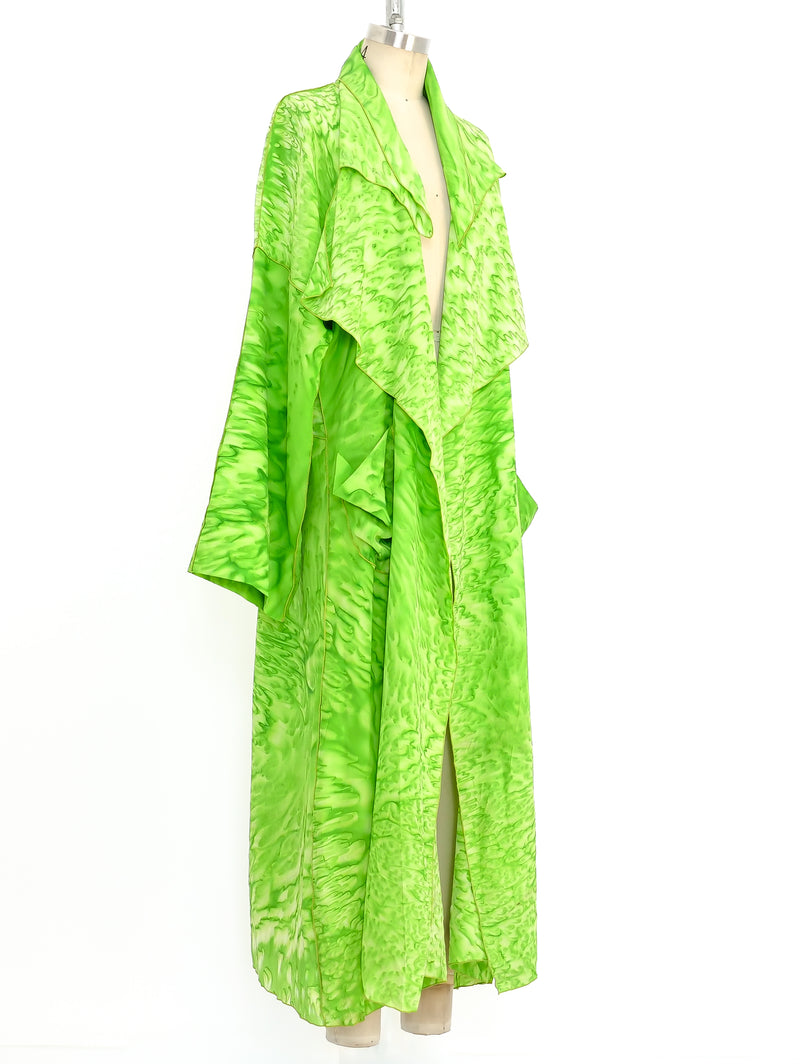 Acid Green Silk Duster Jacket arcadeshops.com