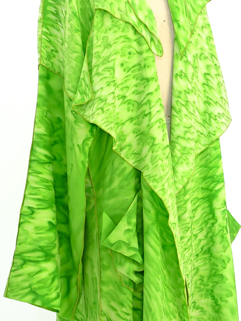 Acid Green Silk Duster Jacket arcadeshops.com