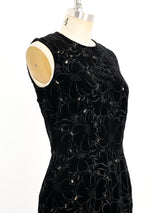 Comme des Garcons Floral Embroidered Velvet Dress Dress arcadeshops.com