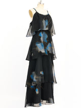Floral Chiffon Tiered Maxi Dress Dress arcadeshops.com