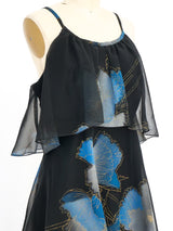 Floral Chiffon Tiered Maxi Dress Dress arcadeshops.com