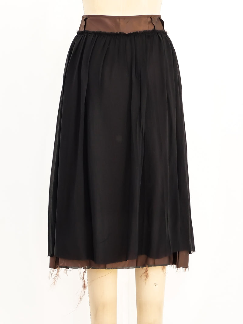 Maison Margiela Chiffon Exposed Lining Skirt Bottom arcadeshops.com