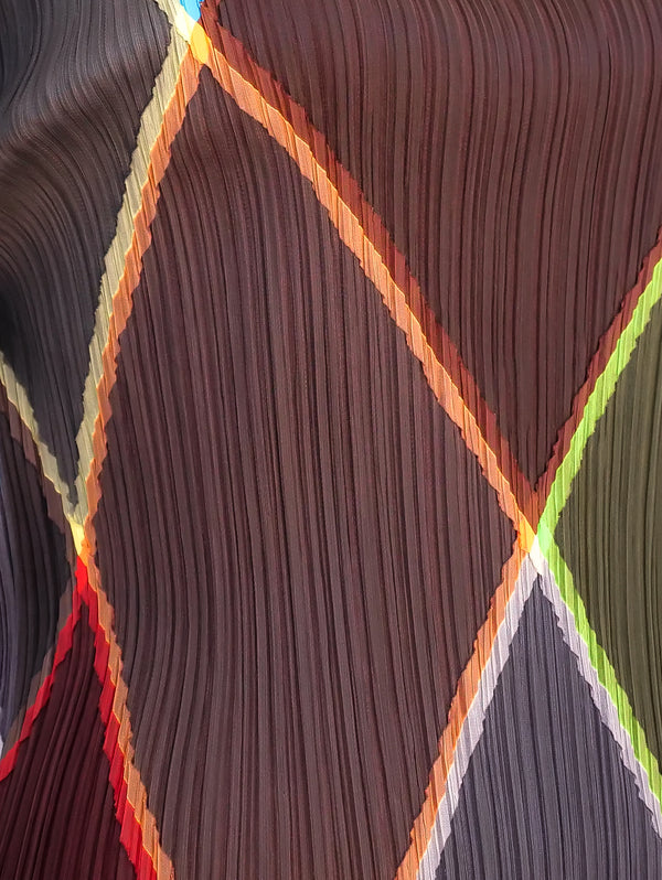 Issey Miyake Pleats Please Argyle Printed Top Top arcadeshops.com