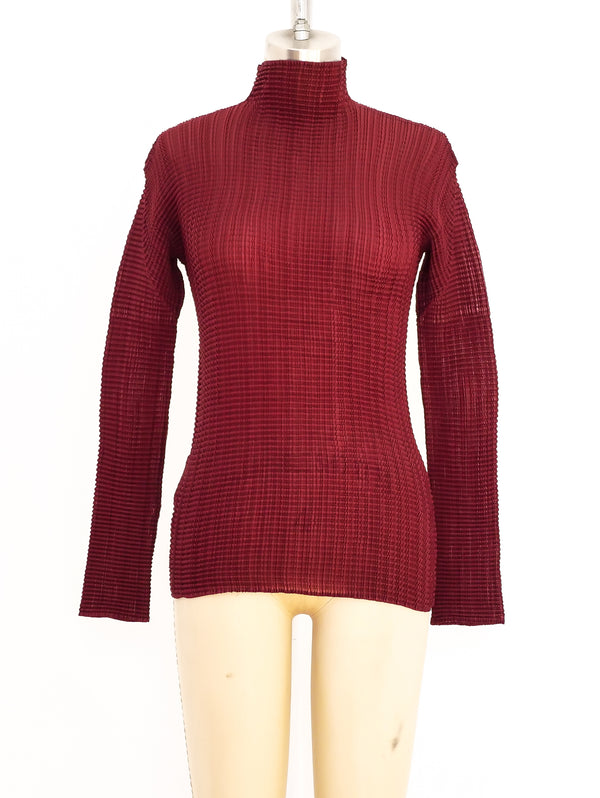 Issey Miyake Corrugated Plisse Top Top arcadeshops.com