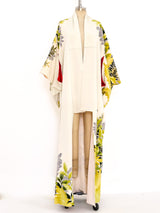 Chartreuse Floral Kimono Jacket arcadeshops.com