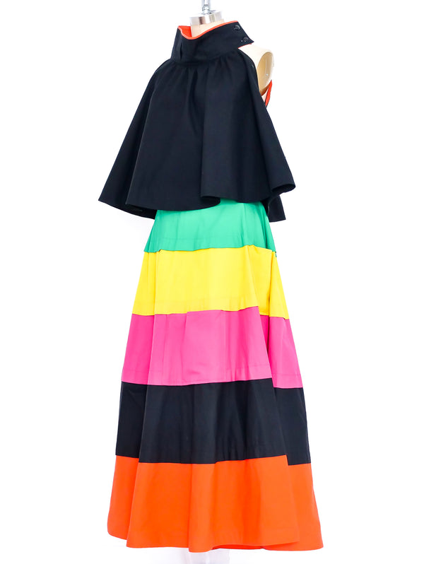 Colorblock Skirt Ensemble Suit arcadeshops.com