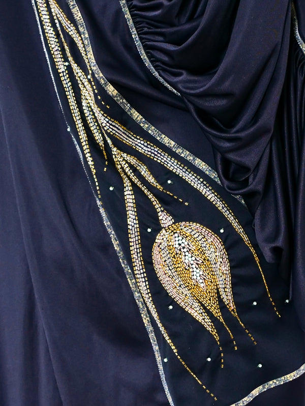 Bill Gibb Bead Embellished Jersey Gown Dress arcadeshops.com