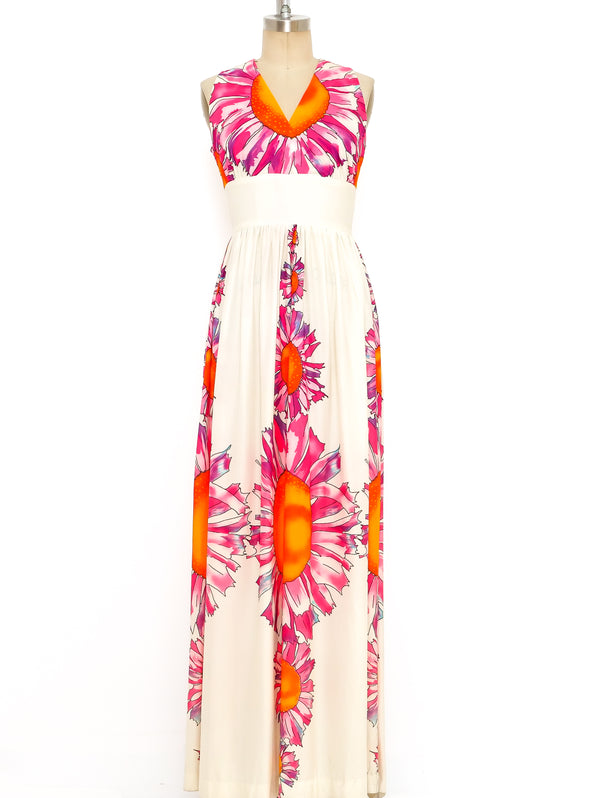 Neon Floral Jersey Dress Dress arcadeshops.com