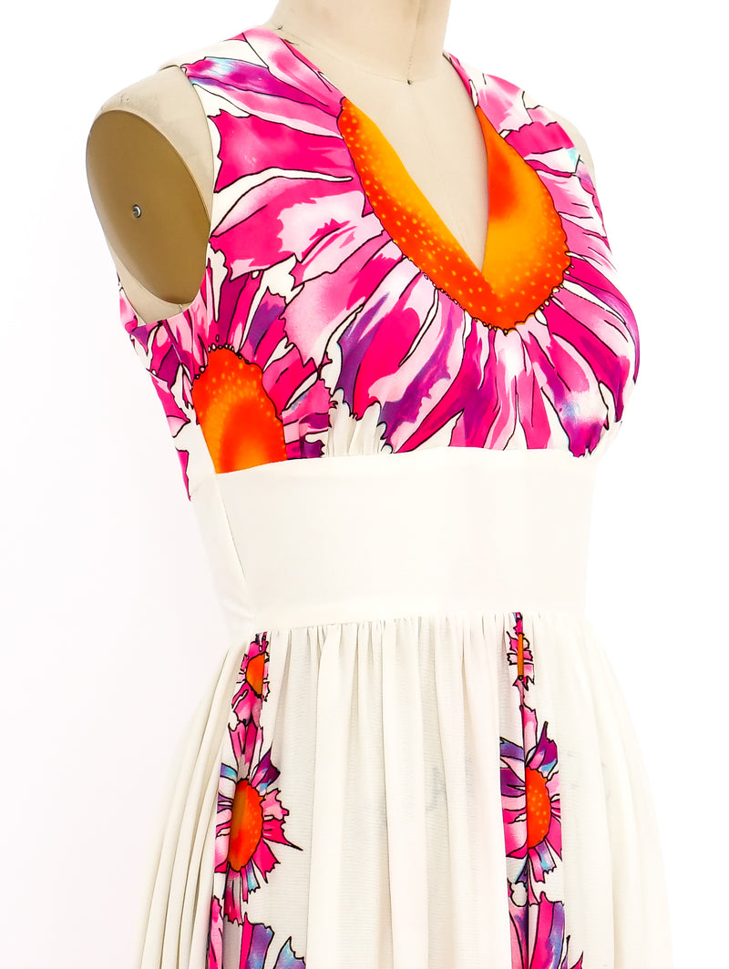 Neon Floral Jersey Dress Neon Floral Jersey Dress