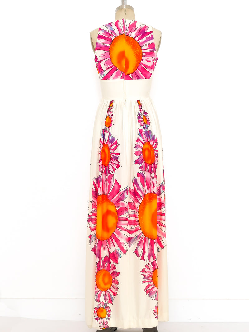neon jersey dress Neon Orange Stretch Jersey Dress With Slit Size 0 Party Gown Holiday Dress