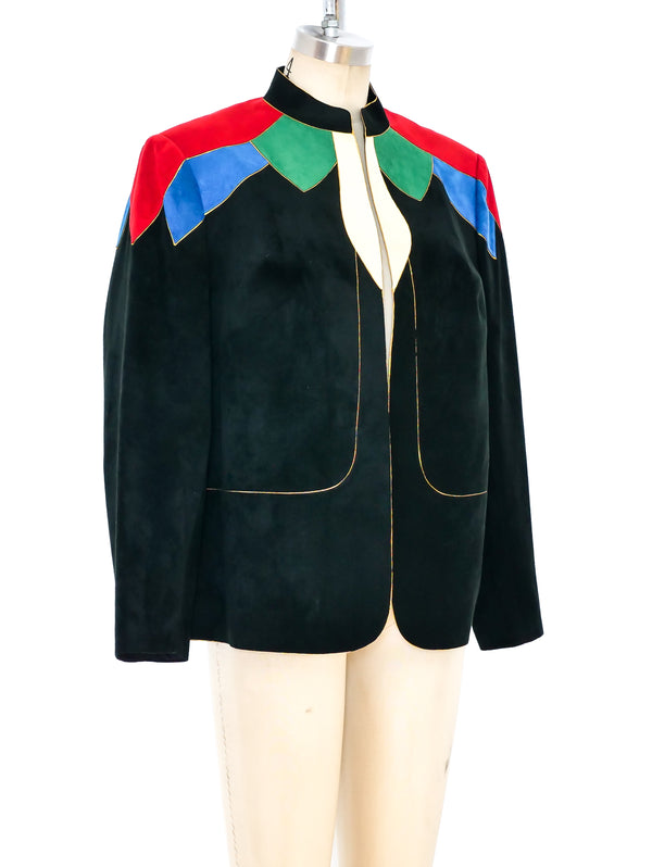 Multicolor Ultrasuede Jacket Jacket arcadeshops.com