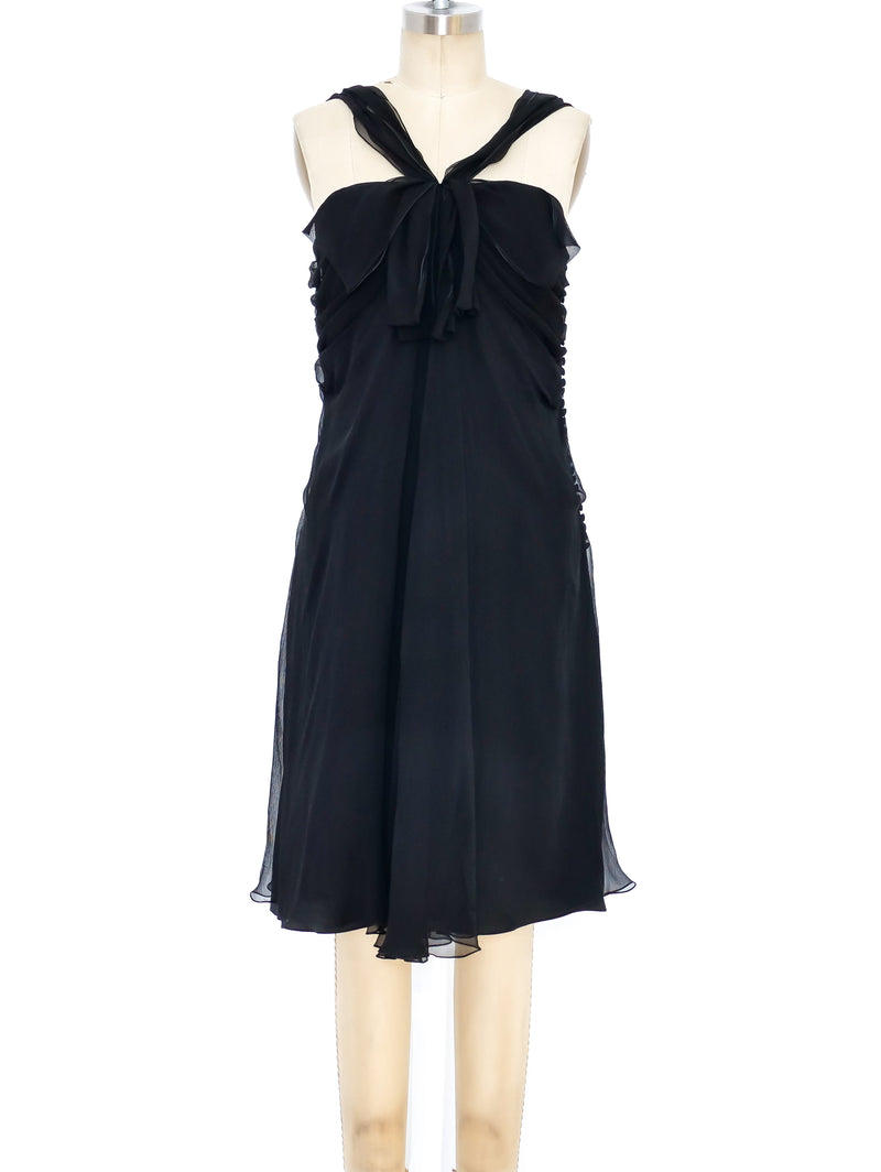 Christian Dior Black Silk Chiffon Dress Dress arcadeshops.com