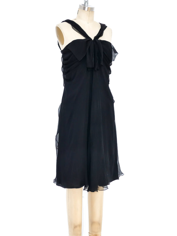 Christian Dior Black Silk Chiffon Dress Dress arcadeshops.com