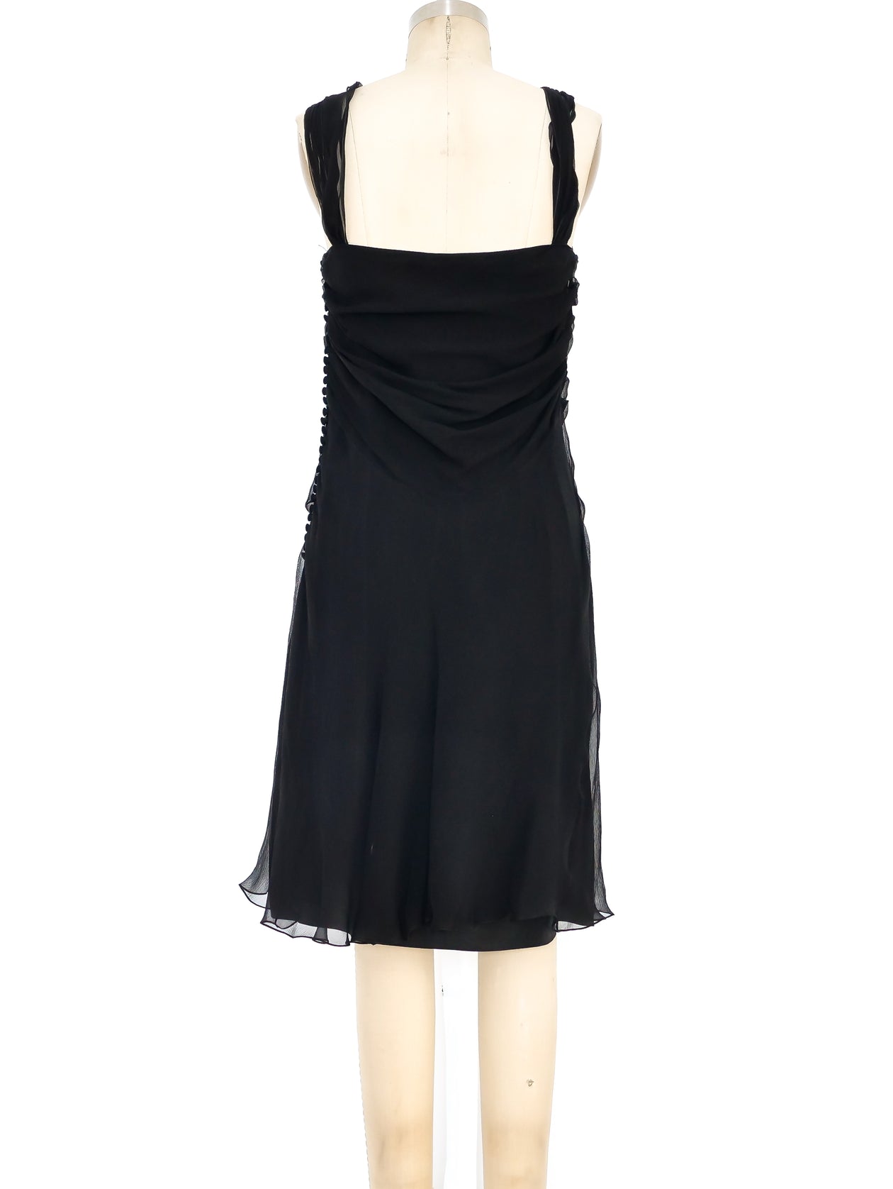 Christian Dior Black Silk Chiffon Dress