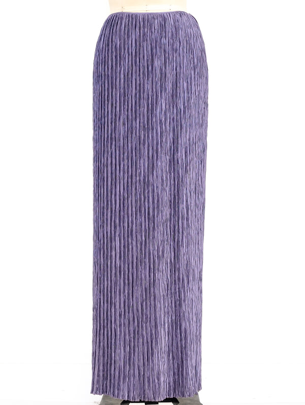 Mary McFadden Plisse Maxi Skirt Bottom arcadeshops.com