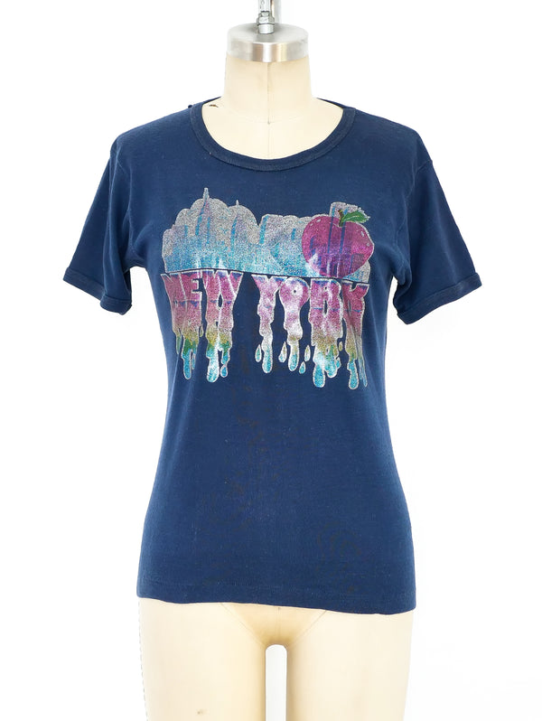 New York Glitter Graphic Tee T-shirt arcadeshops.com
