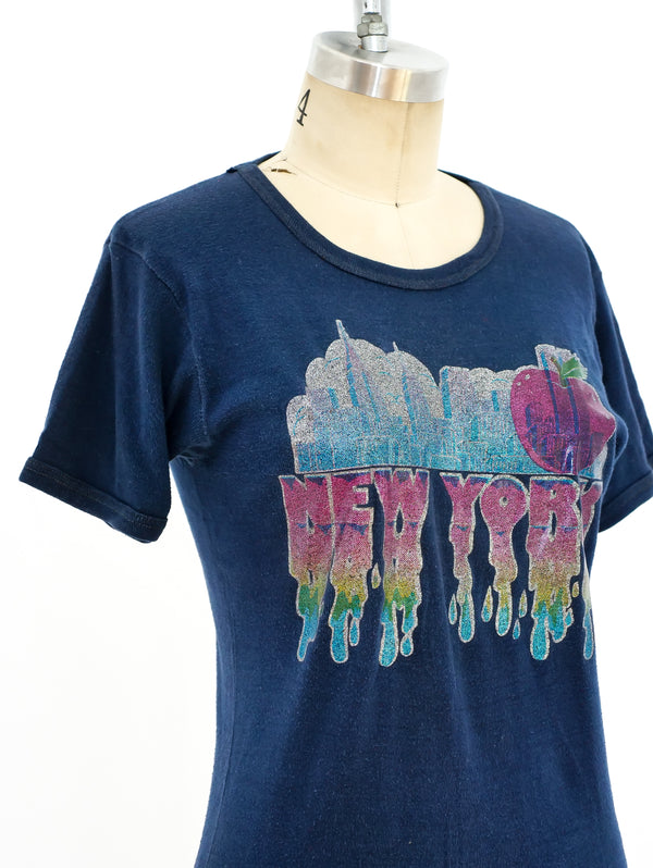 New York Glitter Graphic Tee T-shirt arcadeshops.com