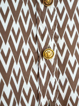 Valentino Logo Printed Silk Blouse Top arcadeshops.com