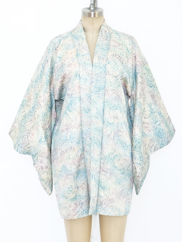 Watercolor Pastel Shibori Kimono Jacket arcadeshops.com