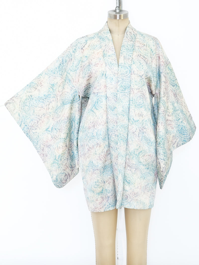 Watercolor Pastel Shibori Kimono Jacket arcadeshops.com