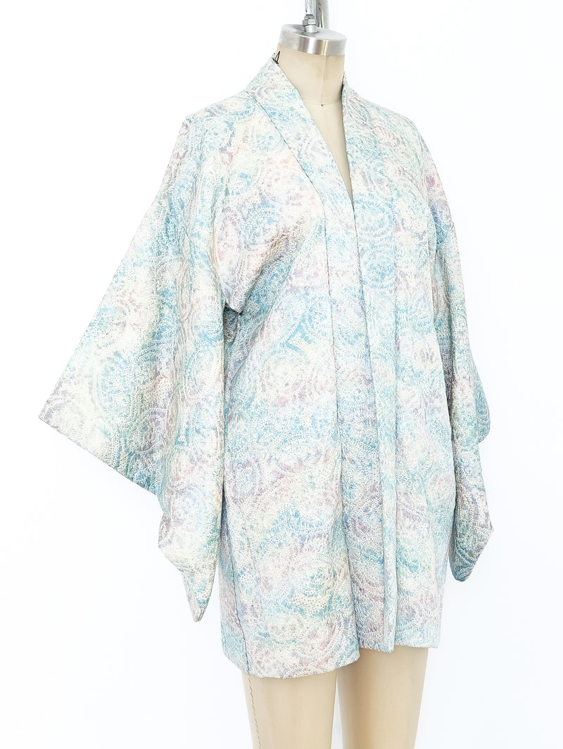 Watercolor Pastel Shibori Kimono Jacket arcadeshops.com