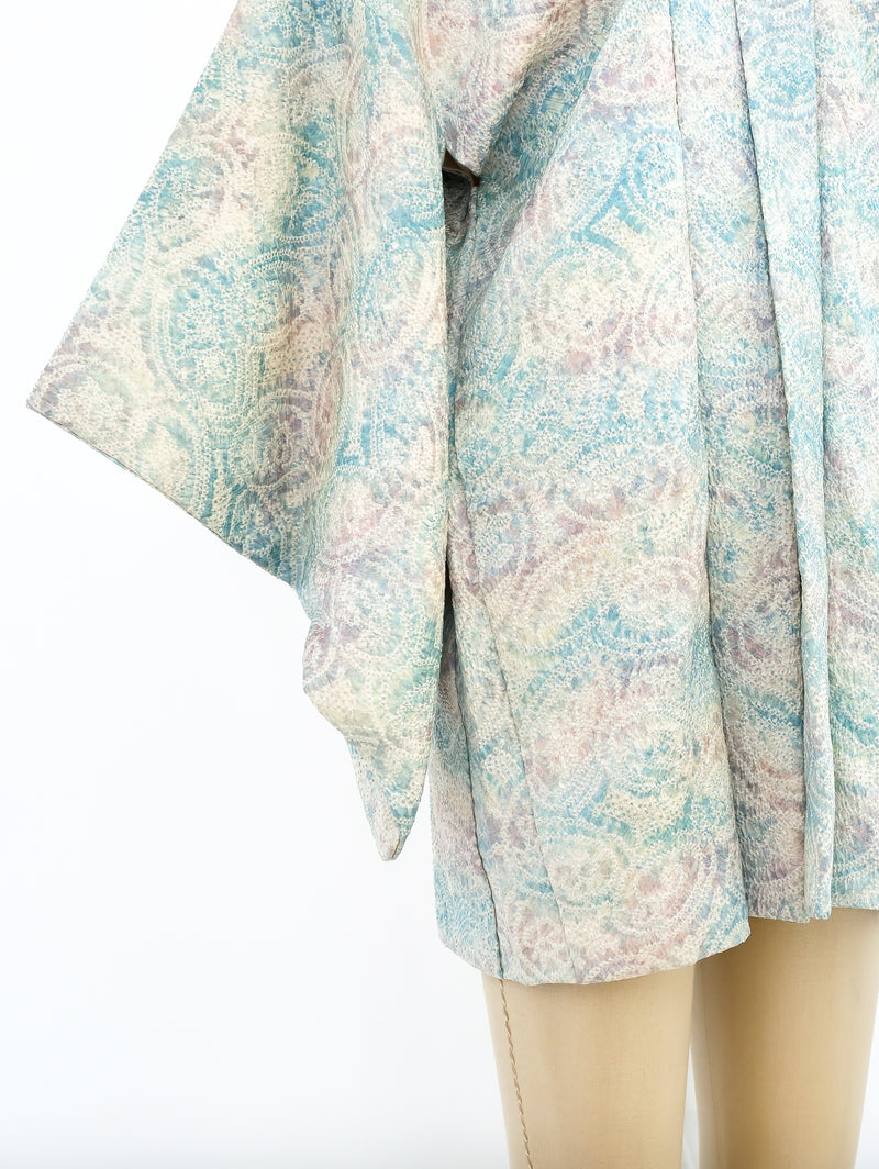 Watercolor Pastel Shibori Kimono Jacket arcadeshops.com
