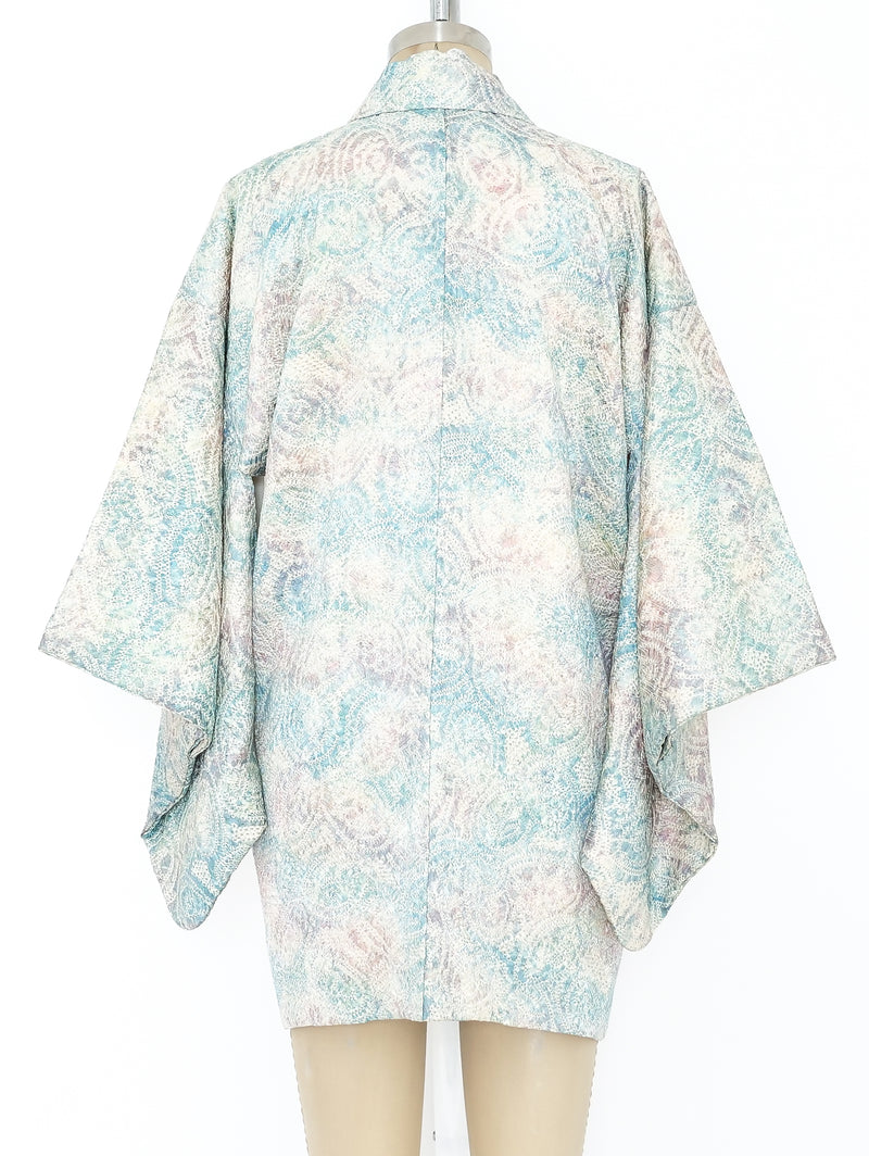 Watercolor Pastel Shibori Kimono Jacket arcadeshops.com