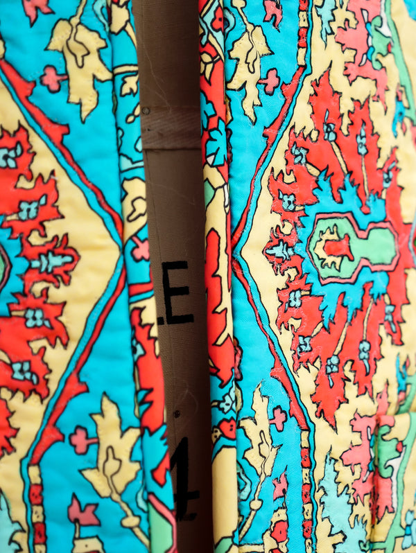 Mollie Parnis Printed Sleeveless Quilted Jacket Jacket arcadeshops.com