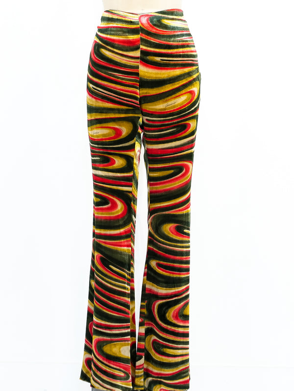 Gucci Psychedelic Swirl Velvet Pants Bottom arcadeshops.com