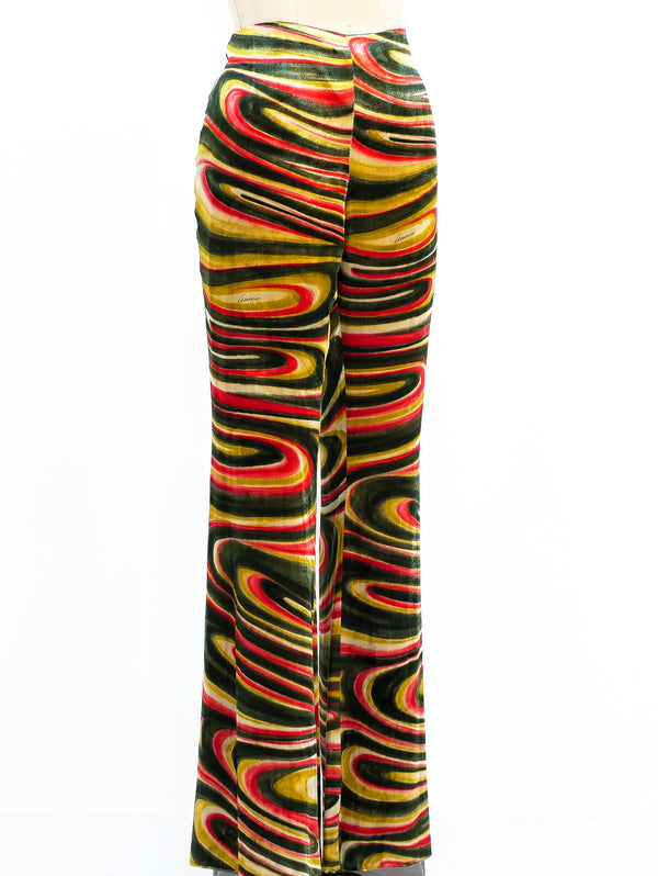 Gucci Psychedelic Swirl Velvet Pants Bottom arcadeshops.com