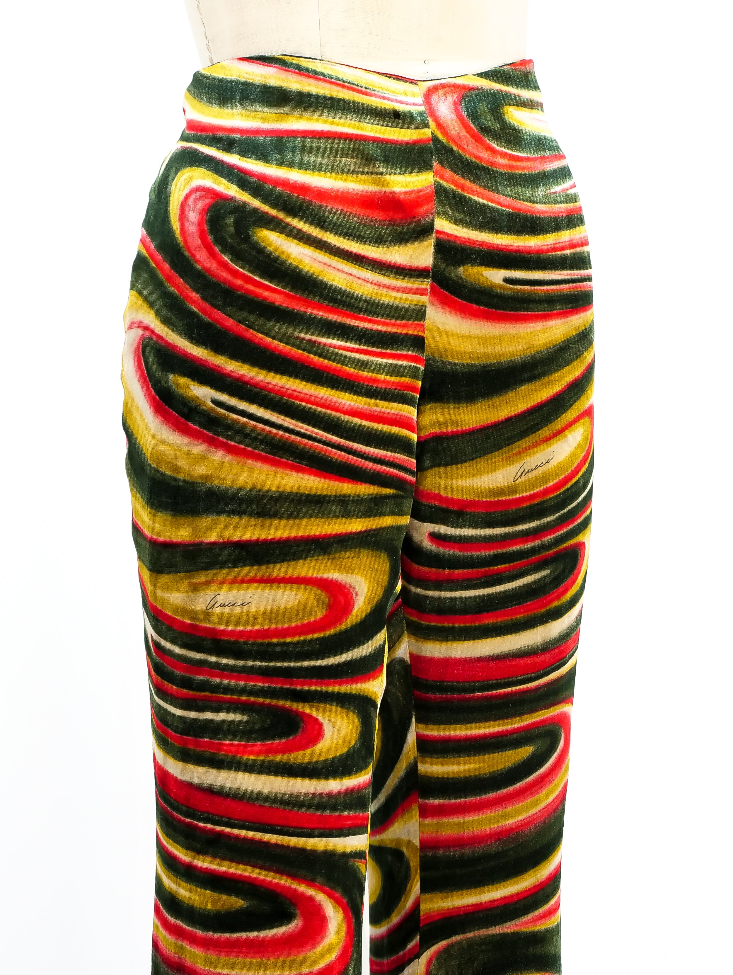 Gucci Psychedelic Swirl Velvet Pants