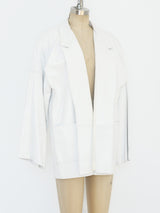 White Leather Jacket Jacket arcadeshops.com