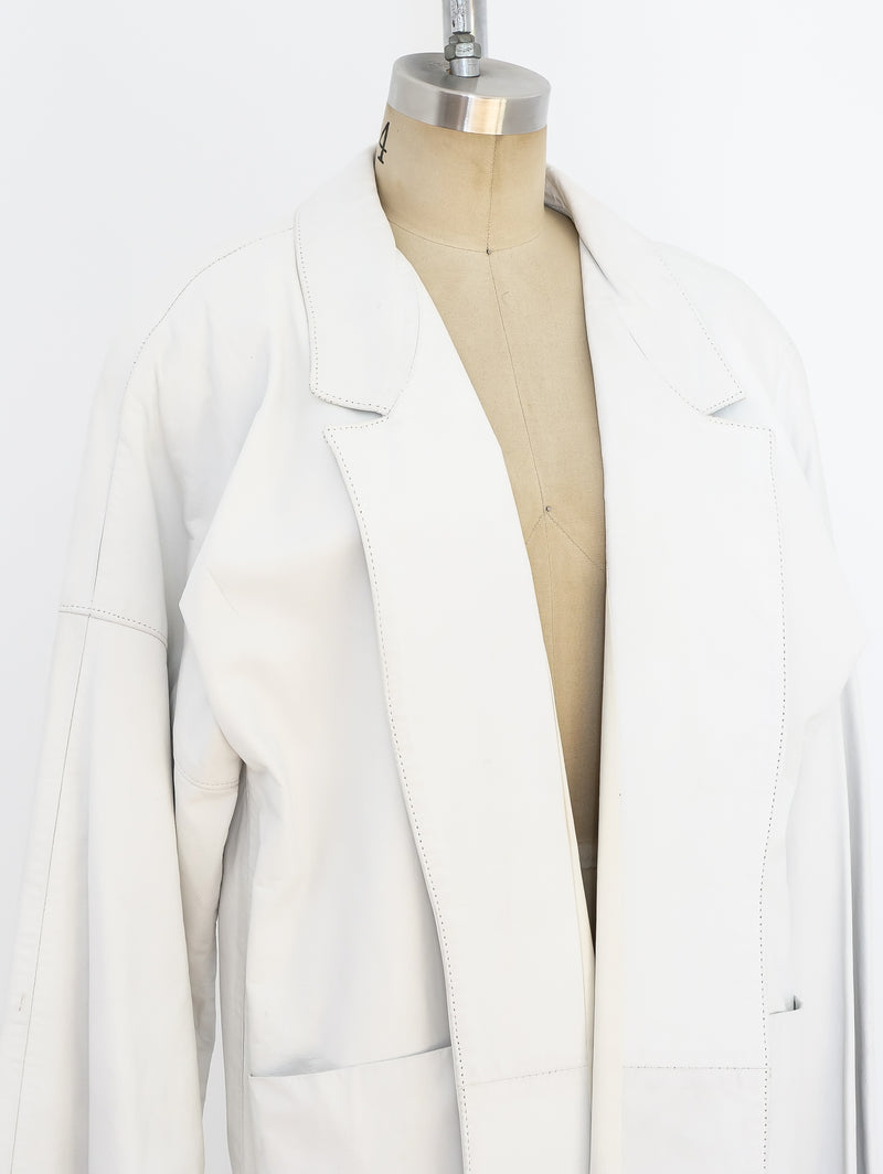 White Leather Jacket Jacket arcadeshops.com