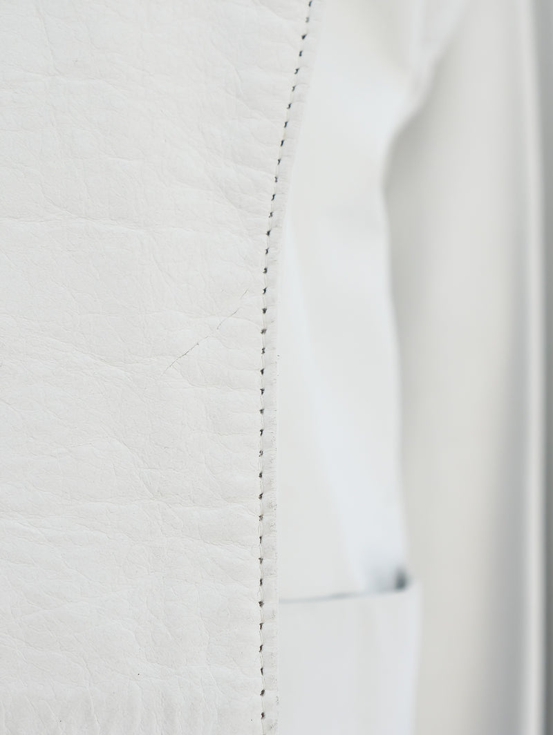 White Leather Jacket Jacket arcadeshops.com